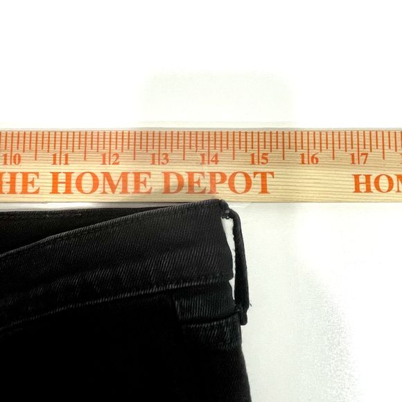 COTTON CITIZEN Black‎ Fly Raw Hem Center Seam Crop Flare Stretch Jeans Size 26 - Picture 10 of 16